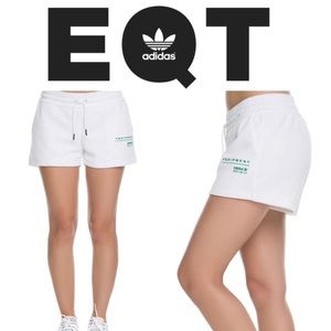 Women’s Adidas EQT White Pique Shorts Large